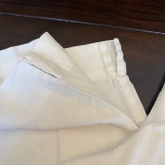 j.jill Love Linen White Pull-On Pants, Size M Tall - Picture 2 of 7